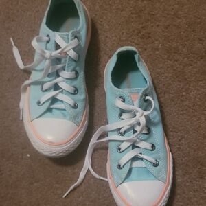 Converse Kids Aqua Canvas Sneakers